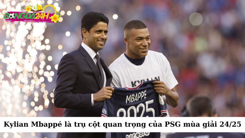 Kylian Mbappé, siêu sao người Pháp, tiếp tục là trụ cột quan trọng của PSG trong mùa giải 2024/2025